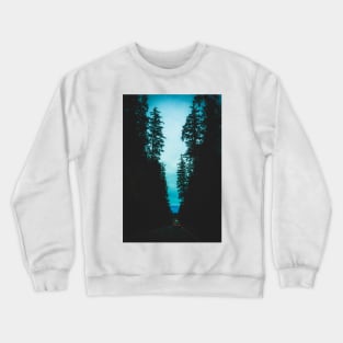 Moody Blue Hour Forest Drive Crewneck Sweatshirt